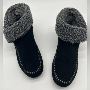 Sporto Gray and Black Cozy Boots Size 9.5